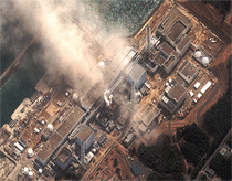 Fukushima nuclear complex after fire and explosions